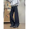 Jeans de Pierna Ancha Color Denim con un Ambiente Amplio y Relajado, Unisex, Estilo Primavera y Otoño, Pantalones Rectos Vintage