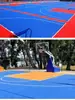 Piso flutuante creche exterior emenda suspensa quadra de basquete plástico patinação comunidade montado plástico patinação em linha