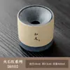Lavabo de Cerámica Roja Jianshui Firestone con Tapa, Recipiente para Residuos de Té, Cenicero, Anti-Ceniza Volante, Contenedor de Aguas Residuales para Escritorio de Oficina y Hogar
