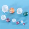 Molde de silicona para hacer bolas de chicle de cristal con forma de planeta, adorno de bricolaje, flor seca, espejo alto, adornos de hemisferio