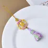 Popular Pingente de Celular Panda da Sorte e Gato da Fortuna, Pingente de Bolsa com Borla Gradiente do Ano do Cavalo, Estilo Chinês com Significado Auspicioso
