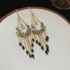 Pendientes de gota con incrustaciones de diamantes transfronterizos europeos y americanos, pendientes de lujo de alta gama, accesorios para orejas de moda de nicho, venta al por mayor desde fabricante de Yiwu