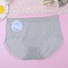 Ropa Interior Femenina de Algodón Puro con Encaje, Color Sólido, Bacteriostática de Grafeno, sin Costuras, para Cruce de Fronteras, Talla Grande para Vientre, de Cintura Media