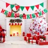 Bandera de Navidad clásica Bandera con letras de Navidad Bandera de Navidad banderín de tela de fieltro engrosada