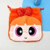 Bolsa de felpa estilo japonés linda para monedas con cordón bolsa portátil para guardar toallas sanitarias accesorio JK bolso cruzado pequeño simple
