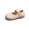 Zapatos de Princesa Transpirables para Niñas 2026 Otoño Nuevo Estilo Mocasines Plateados Infantiles Zapatos de Cuero Suave Antideslizantes para Niñas Pequeñas Venta al por Mayor