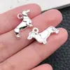 Mezcla 100 Dibujos Animados de Animales Retro Perro Tazón Hueso Aleación Colgante Pulsera DIY Collar Accesorios de Joyería Colgante
