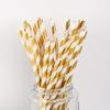 Canudo de papel descartável bronzeador, arranjo de canudo para festa de aniversário, suprimentos decorativos, canudo de papel, 25 pacotes por pacote