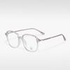 M3722 gafas de montura completa anti luz azul personalidad TR metal mixto gafas lisas de moda negocio miopía