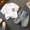 Conjunto de Verano para Niños 2026 Nuevo Elegante Ropa de Verano Infantil Moda Deportiva de Niños a la Moda Conjunto de Dos Piezas de Manga Corta