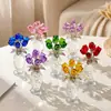 Adornos de Cristal Elegantes, Recuerdos, Regalos de Cristal Rosa, Adornos de Escritorio, Decoración del Hogar, Flores de Cristal, Venta al por Mayor de Fábrica