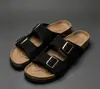 Sandalias Retro de Doble Hebilla para Hombres y Mujeres, Calzado de Verano para Exteriores, Chanclas Antideslizantes de Suela Gruesa de Corcho