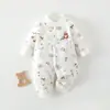 Mono de Algodón Fino Clase A sin Huesos Chaqueta Ligera para Bebé 40g Ropa de Algodón para Recién Nacidos Ropa para Bebé Recién Nacido Sudadera con Capucha Estampada de Invierno