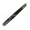 Pinzas de plástico antiestáticas pinzas de fibra de carbono negras punta de codo cabeza redonda herramienta de sujeción clip manual para pegamento electrónico
