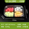 Caja Desechable para Fruta Transparente con Tapa Caja de Embalaje de Plástico Caja para Llevar Caja Gruesa con Compartimentos Caja para Fruta Cortada y Ensalada