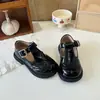 Zapatos para Niños Niñas Zapatos Pequeños de Cuero 2026 Primavera y Otoño Nuevo Estilo Niñas Pequeñas Estilo Británico Niños Medianos y Grandes Zapatos Negros de Una Sola Pieza