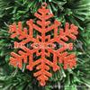 Decoraciones navideñas colgante de copo de nieve rosa pegajoso multiángulo 10 cm * 8.5 cm accesorios para actuaciones en escenario exportación comercio exterior