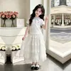 Camisa Polo Moderna y Elegante de Manga Corta para Niños Mayores, Nuevo Vestido de Pastel de Princesa para Niñas, Dulce Conjunto de Dos Piezas