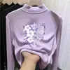 Camiseta base de forro polar cepillado para niños, cuello semi-alto, para niñas, ropa interior cálida para otoño e invierno, adecuada para niños mayores