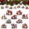 Nuevos Productos Transfronterizos 20 Piezas Navidad Casa Creativa de Enano Patio Calentando el Corazón Hogar Madera Decoración de Fiesta Colgantes