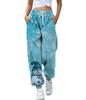 Estampado Digital Navideño Pantalones Harem para Mujer Sueltos Casuales Deportivos Cordón Pantalones Jogger Cintura Elástica para Mujer