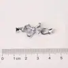 Colar de Pérolas com Laço em Zircônia Micro-Cravejada Banhado a Ouro 14K com Preservação de Cor, Fecho de Conexão com Botão, Fivela para Joias DIY