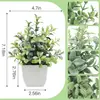 Planta verde artificial pendurada Vaso Frost lavanda decoração sala de estar casa plástico pequeno bonsai eucalipto flor artificial planta