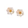 Aretes para Mujer Aguja de Plata S925 Aretes Románticos de Camelia Zhao Lusi Mismo Estilo Aretes Franceses de Pequeña Fragancia Mayoreo