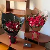 Serie Qianjinmi Día de San Valentín Lindo Dibujo Animado Textura Retro Papel de Regalo Floral de Alta Calidad Materiales Florales