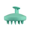 Escova de shampoo redonda de silicone puro transfronteiriça, escova massageadora, pente massageador de limpeza do couro cabeludo, pente de shampoo para banheiro, pente para modelar cabelo