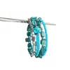 Pulsera Bohemia Transfronteriza Europea y Americana con Cuentas Azules Venta Caliente de Comercio Exterior Multicapa Apilable Cadena para Clavícula Exagerada de Personalidad