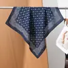 Bufanda de seda de espiga vintage para mujer, adecuada para primavera y otoño, pañuelo cuadrado pequeño, bufanda elegante para cuello de camisa, bufanda para cuello de traje, faja de cintura de moda y chal