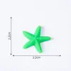 Estrellas de mar coloridas Musgo adornos de micropaísaje artesanías de resina pequeños adornos Mediterráneo accesorios para carcasa de teléfono móvil