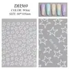 Pegatina para Uñas de Estrella de Cinco Puntas Hueca Adhesiva Plana Versátil Estrella de Cinco Puntas Pegatina para Uñas DIY Joyería Dh569