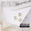 Joyería de Arte para Uñas de 26 Letras Aleación de Oro y Plata Diamante 3D para Arte de Uñas Accesorios de Decoración para Uñas DIY