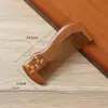 Pente de Sândalo Dourado de Dentes Largos para Modelagem de Cabelo, Pente de Madeira Grande de Dentes para Uso Doméstico, Pente de Madeira Personalizável para Barracas de Mercado