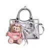 Bolso de mano para mujer estilo coreano, de nicho, alta gama, inspirado en motocicletas, bolso tote pequeño, moderno y versátil, adecuado para ir al trabajo, bolso cruzado