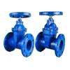 Válvula de compuerta con brida Z45X-16Q de obturador blando, manija oculta, asiento elástico, válvula de suministro de agua de hierro dúctil
