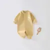 Ropa de Primavera y Otoño para Bebé de Cachemira Tencel Body de Dos Piezas para Niños y Niñas Mono de Todas las Estaciones Clase A