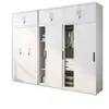 Guarda-roupa de chapa para casa, porta de correr simples, armário de armazenamento de aço econômico para varanda, guarda-roupa grande ecológico para crianças