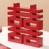 Jarrón de fruta roja de la suerte feliz, diseño de sala de compromiso, boda, regalo de inauguración de la casa, porche, mueble de TV, simulación