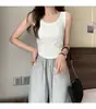 Chaleco de Patrón Espina de Pescado para Mujer Verano 2026 Ropa Interior Camisola Corta Espalda Cruzada Capa Base Sin Mangas Ropa Exterior con Almohadillas en el Pecho Top