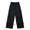 Macacão branco folgado com cintura elástica feminino marca de moda americana high street hip hop calças de dança jazz calças casuais esportivas