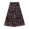 Barcelona Luz y Sombra "Errante" Falda de Paraguas Estilo Vacaciones Estampado Retro Falda Plisada Acampanada 26 Otoño Modelo Nuevo