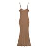 Ypff Trendyy Falda Sexy Sexy Elástica Ajustada Ceñida a las Caderas con Tirantes Vestido Ajustado sin Mangas de Lujuria Pura