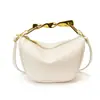 Bolsa de Ombro Feminina Lisa 2026 Nova Moda Simples Bolsa de Ombro de Axila Bolsa Transversal de PU Macio Versátil Bolsa Bolinho