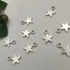Accesorios para Joyería DIY Colgante de Estrella de Cinco Puntas Brillante Plata Antigua Colgante de Joyería Accesorios para Pulsera Collar Material