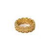 Anillo Hueco Tallado de Plata S925 para Mujer con Acabado Cepillado, Estilo Vintage Francés, Artesanía Pesada, Joyería de Anillo de Banda Ancha