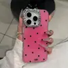 Estilo Ins Tela Cheia Bolinhas Gato Kt Adequado para Capa de Celular Iphone17 16Promax Simples 15/13 Aparência
