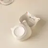 Plato pequeño creativo con forma de gato, plato para salsa, vinagre, condimento para hot pot, plato de cerámica, plato de porcelana de dibujos animados